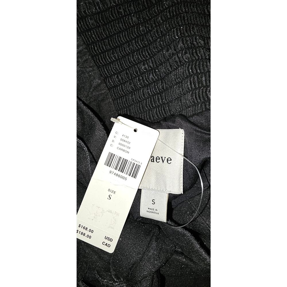 New Anthropologie Maeve Strapless Linen Blend Twist Button-Front Maxi Dress Sz S - Picture 4 of 5